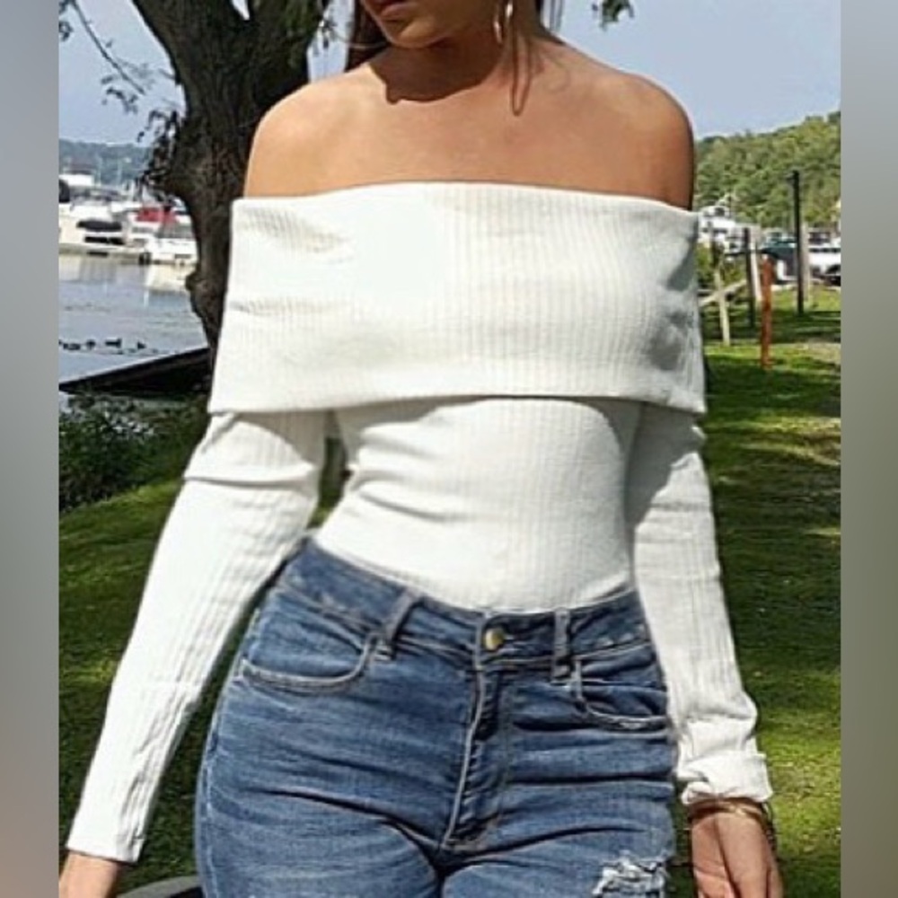 Off the shoulder body suit